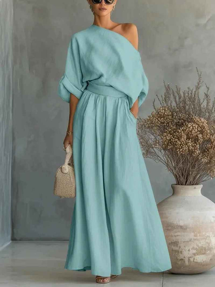 Serena | Off-Shoulder Linen Set
