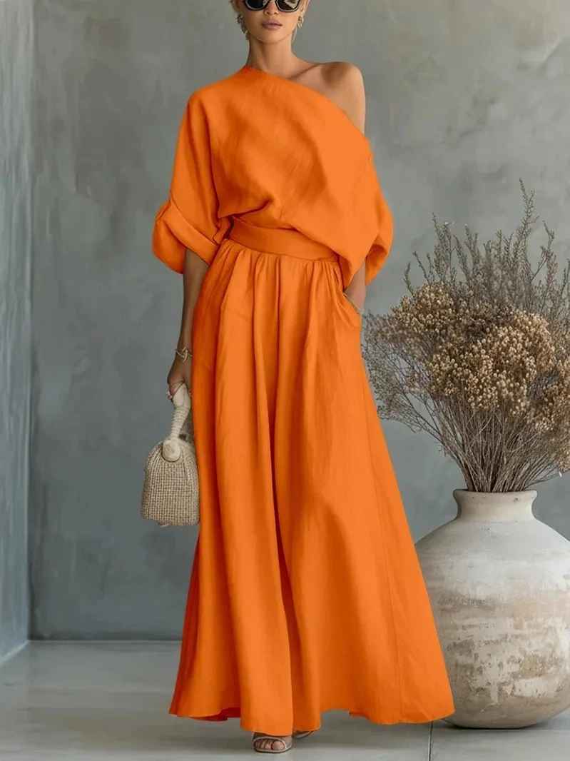 Serena | Off-Shoulder Linen Set