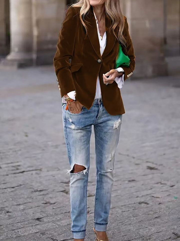 Anna | Women's Fitted Velvet Blazer
