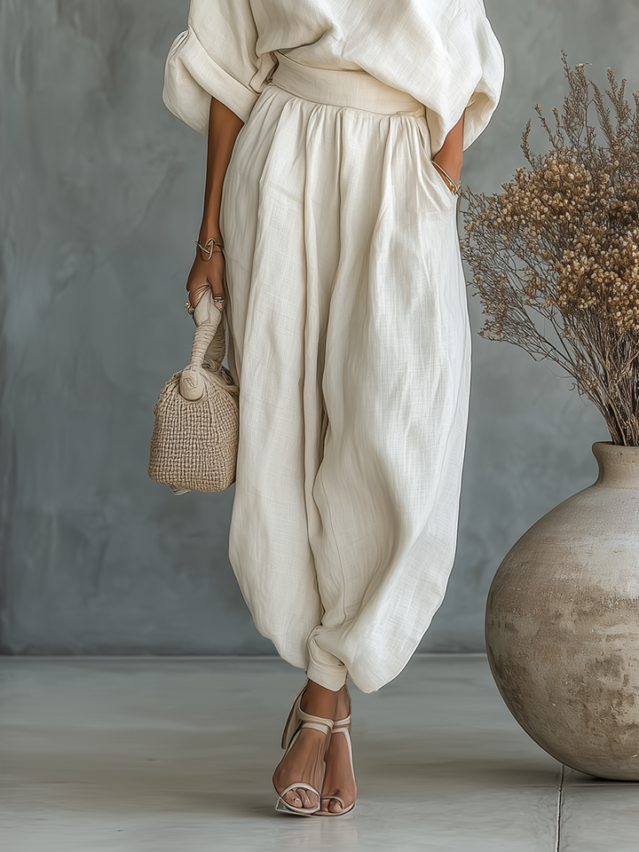 Serena | Off-Shoulder Linen Set