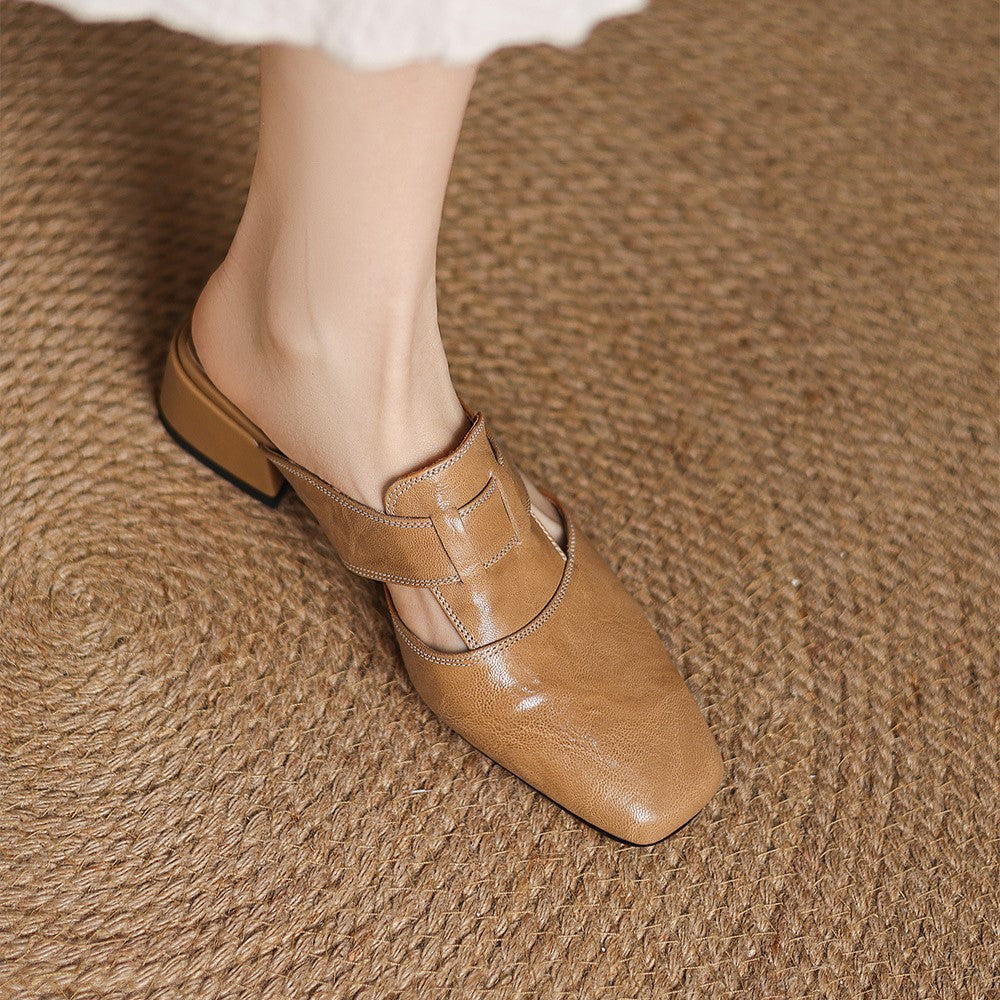 Rosel Square-Toe Leather Mules – Alice & Benjamin Collection