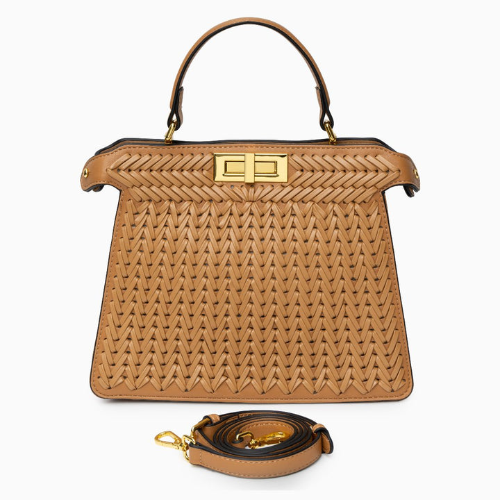 Zoe |  Compact Woven Crossbody Bag