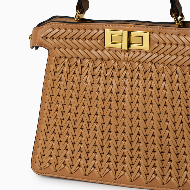 Zoe |  Compact Woven Crossbody Bag
