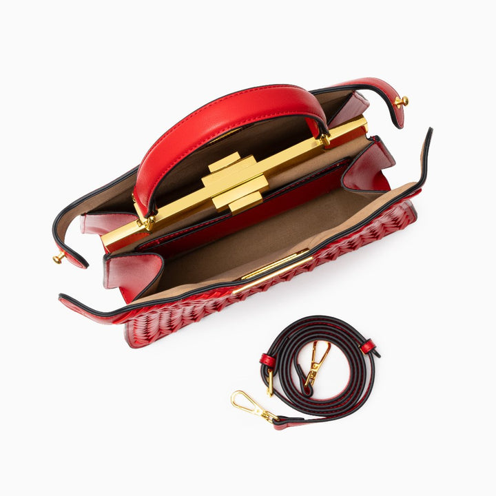 Zoe |  Compact Woven Crossbody Bag