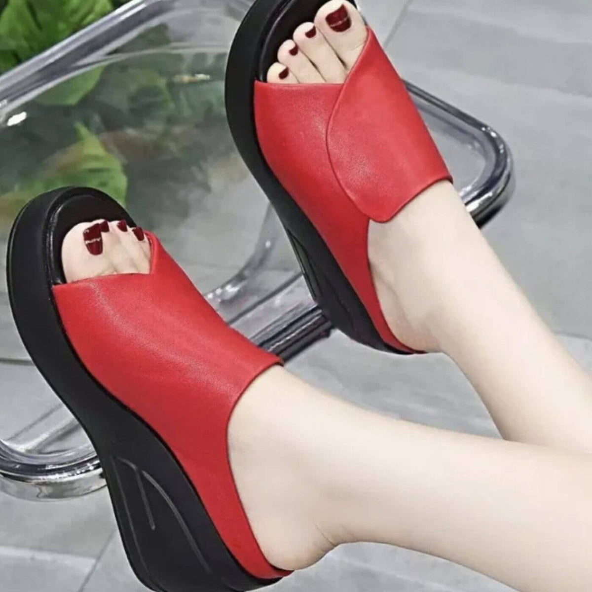 Orthopedic Slip-on Wedge Sandals
