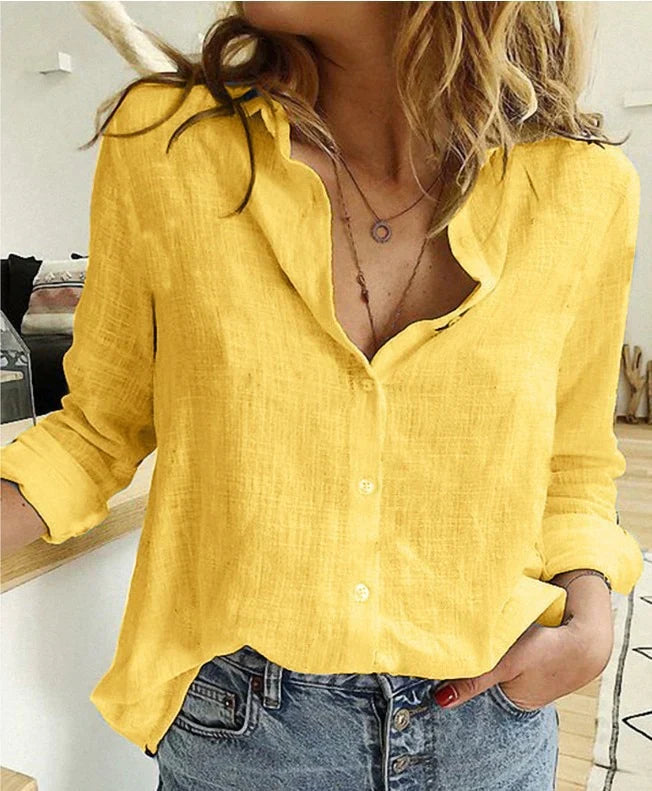 Casual Linen Summer Blouse