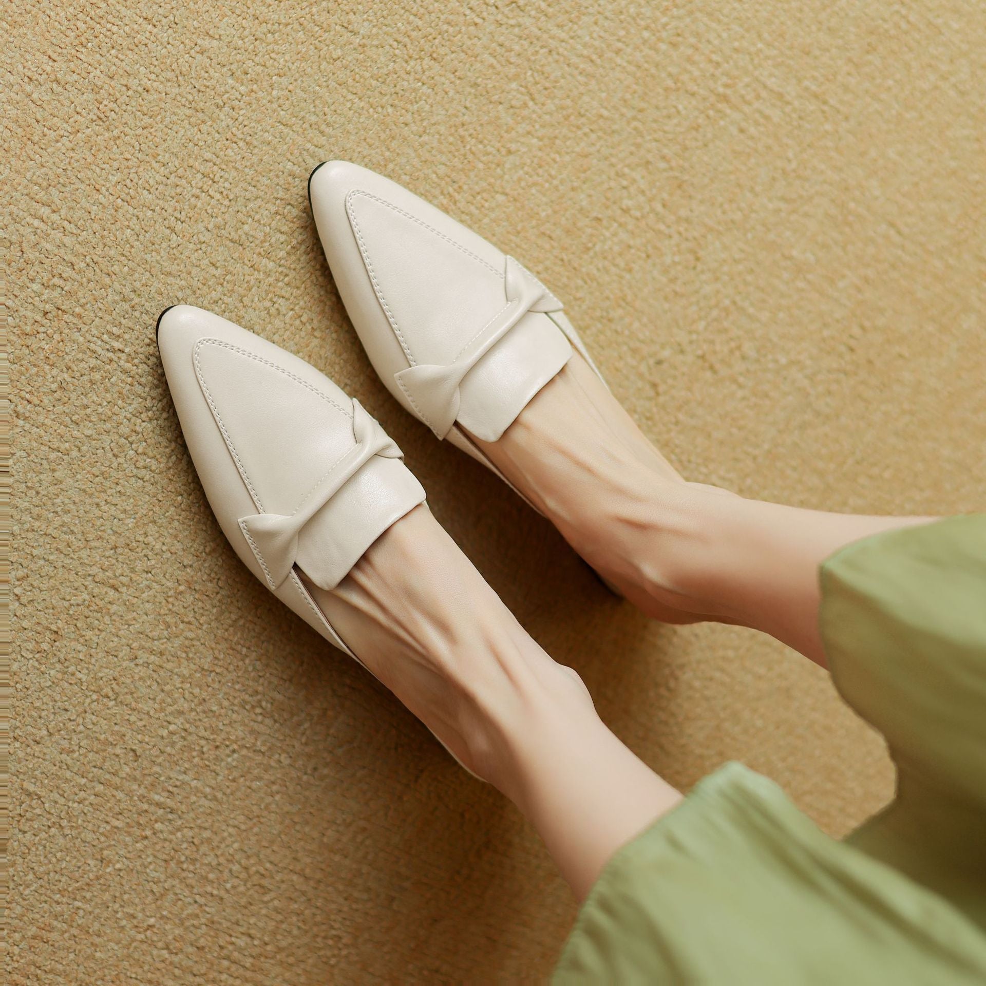 Marloe Pointed Leather Mules