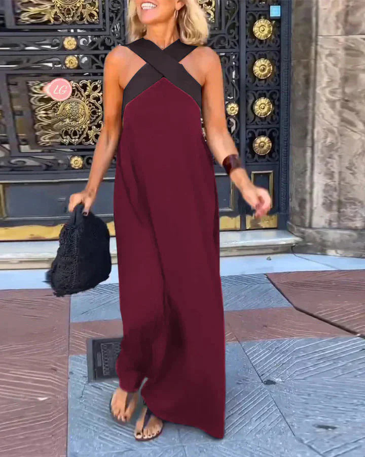 Quirine | Wrap-Front Maxi Dress-