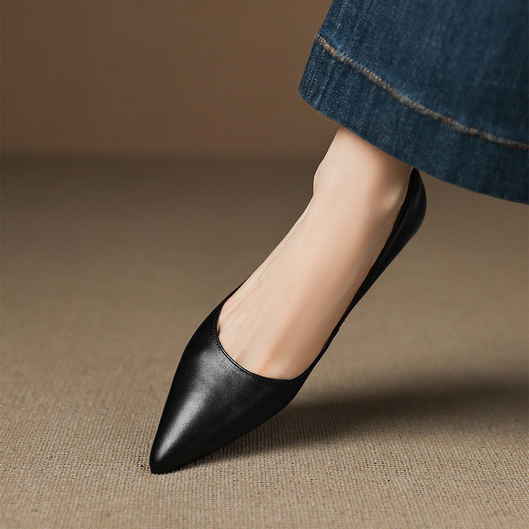 Arla Genuine Leather Flats