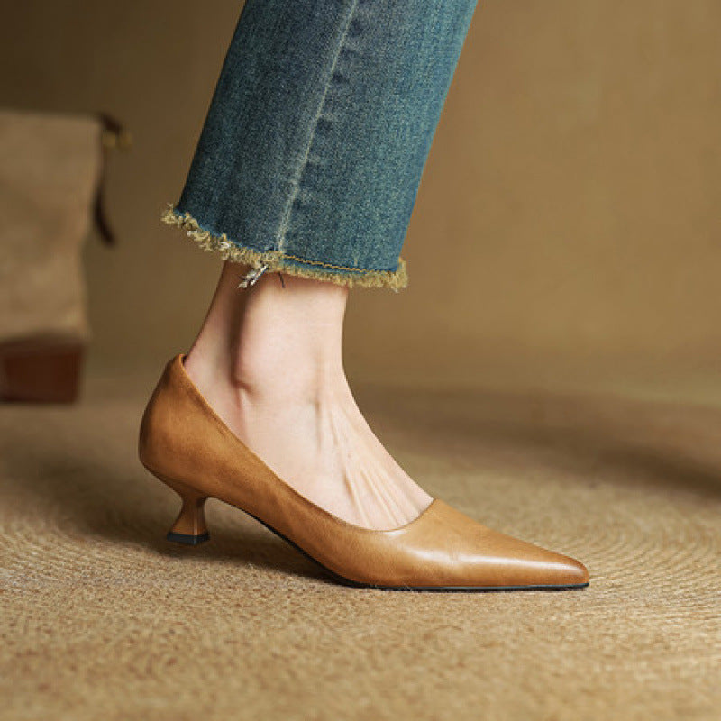 Serane Leather Heels