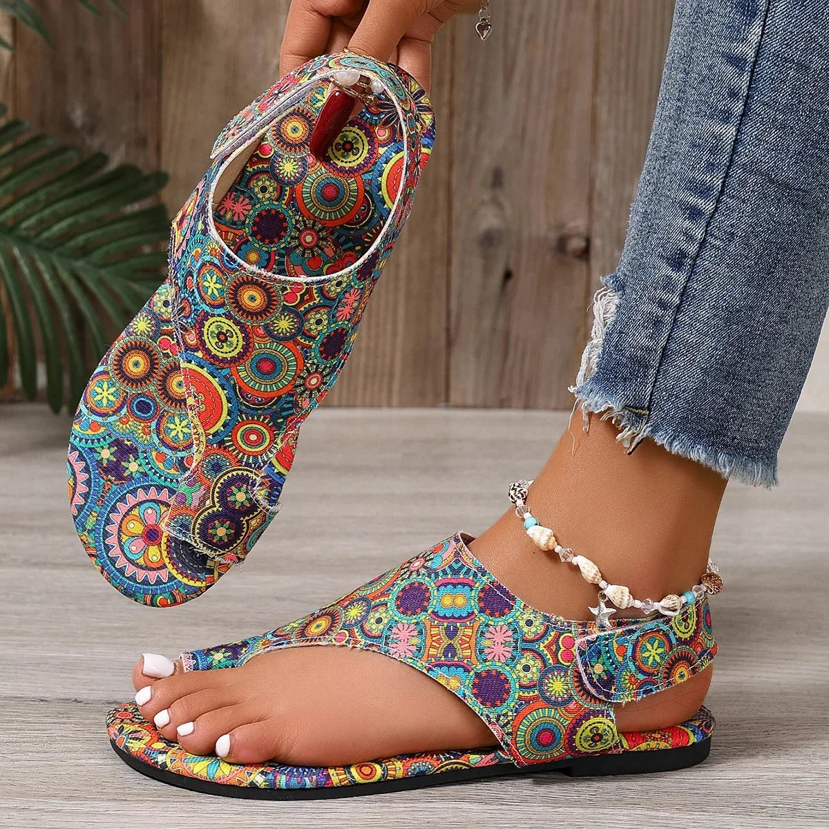 Luna | Bohemian Roman Flat Sandal