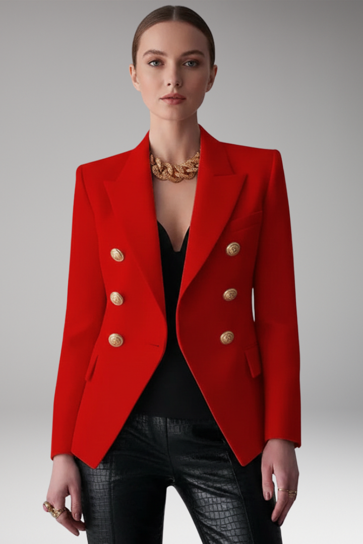 Hope | Women's Lapel Blazer Overlapping Front Long Sleeves