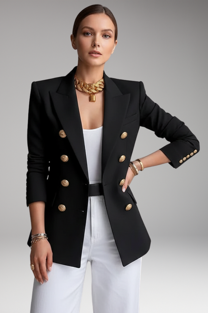 Hope | Women's Lapel Blazer Overlapping Front Long Sleeves