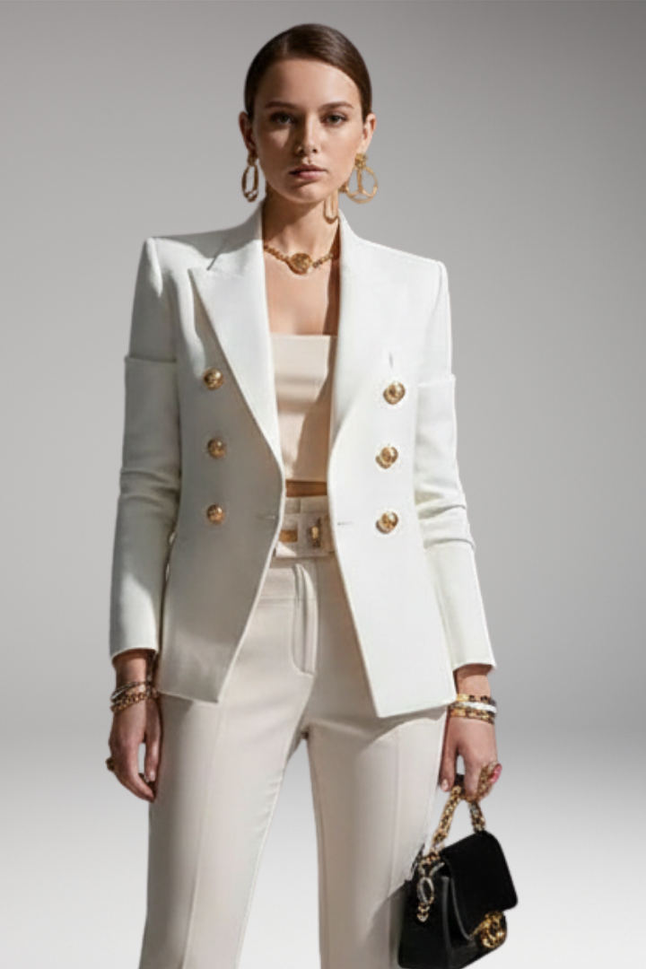 Hope | Women's Lapel Blazer Overlapping Front Long Sleeves