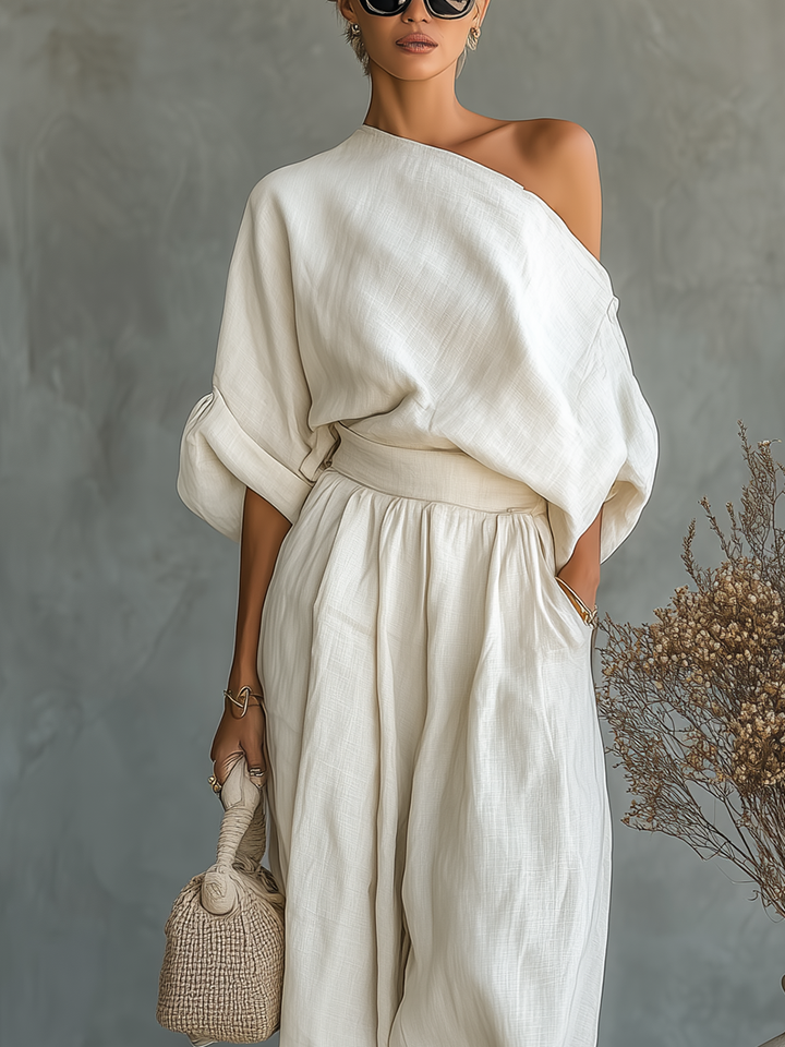Serena | Off-Shoulder Linen Set