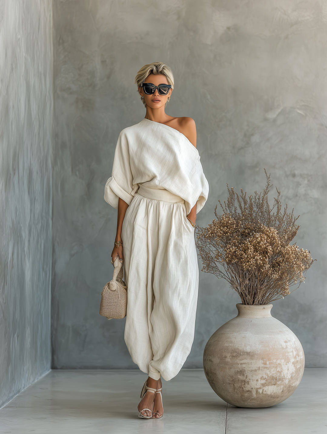 Serena | Off-Shoulder Linen Set