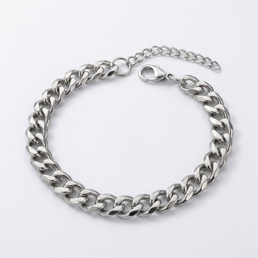 Silverwave | Cuban Chain Anklet — Silver
