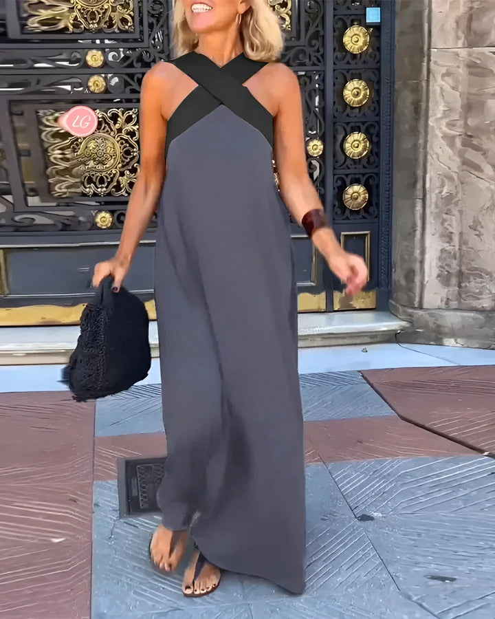 Quirine | Wrap-Front Maxi Dress-